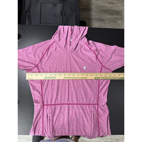 Coolibar Hoodie Purple Heather Small UPF 50 Sun Protection Ltweight Breathable - Picture 4 of 12